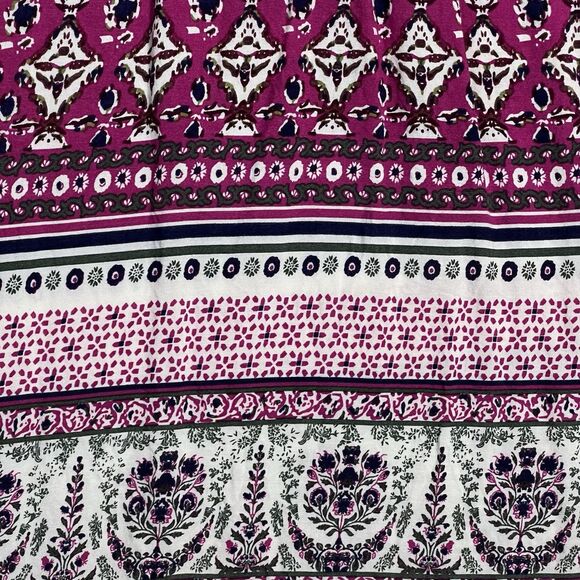 Rose & Rhyme Shirt Womens 1X Peasant Floral Pink - Picture 8 of 16